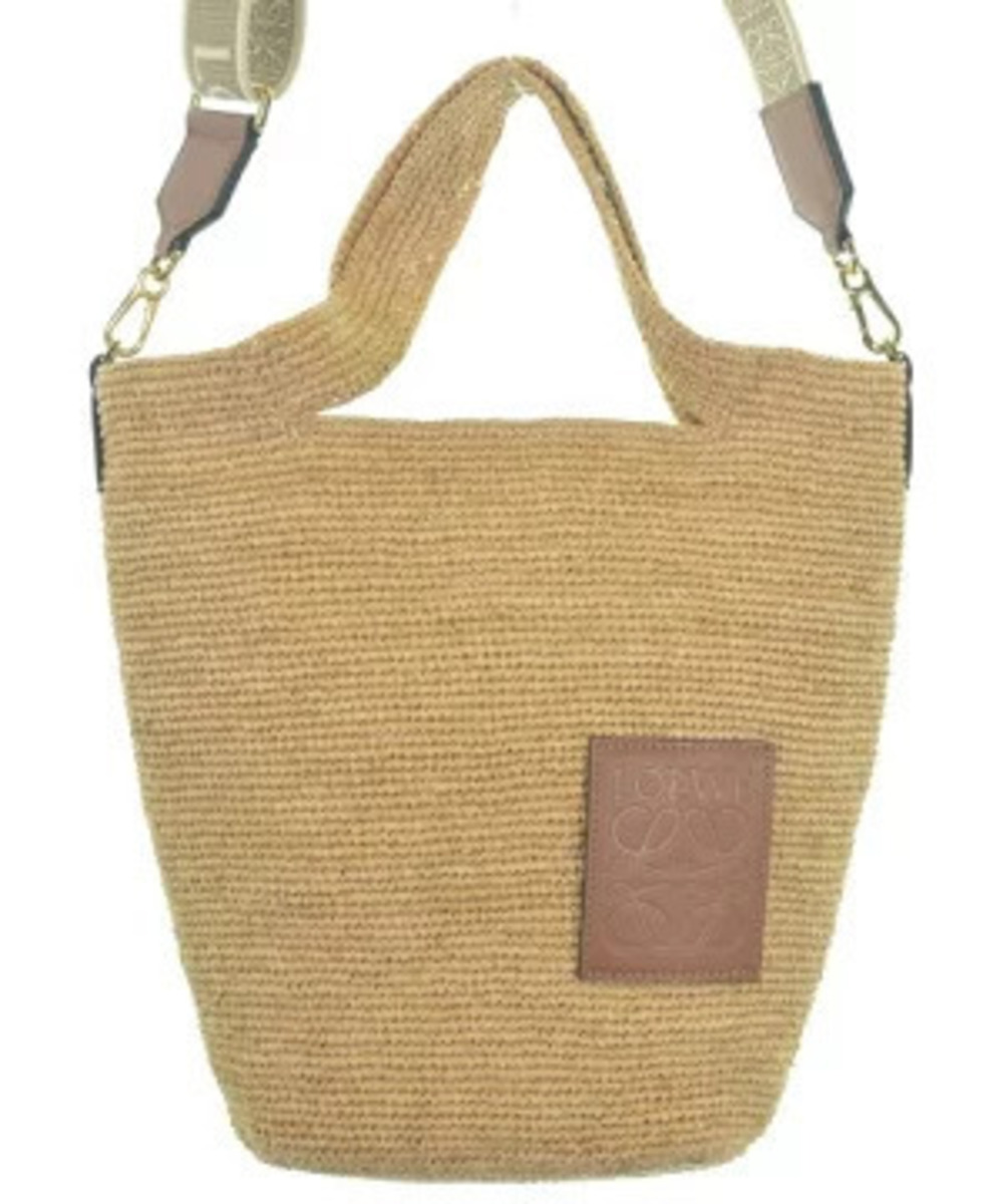 Loewe Paulas Ibiza Raffia Tote Bag Beige Tan